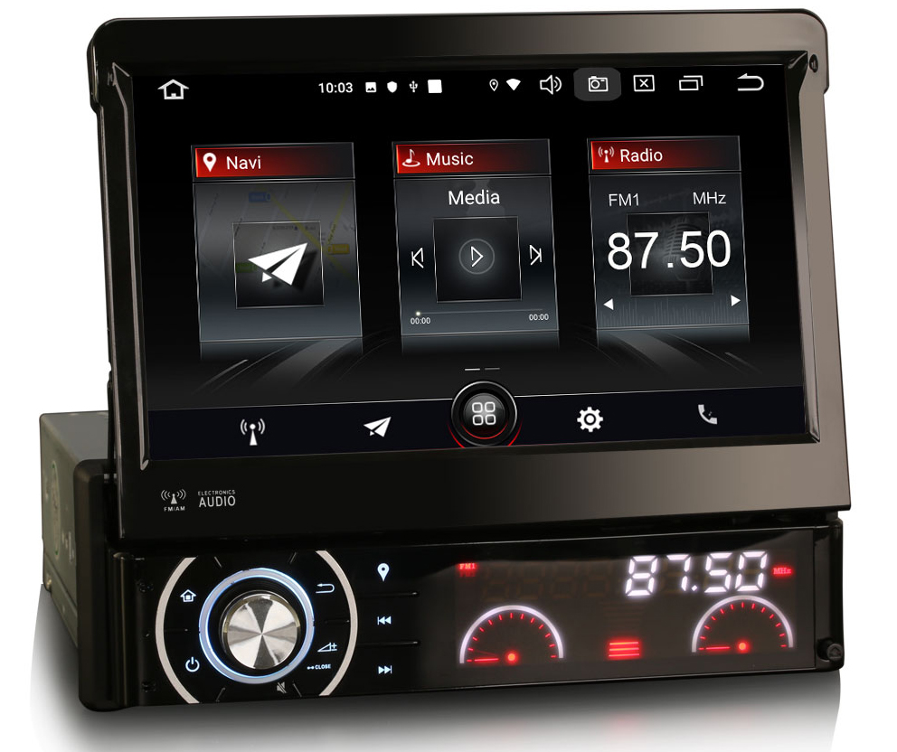 1Din 7 Écran rétractable Auto Radio Car Radio pour Carplay - Temu France