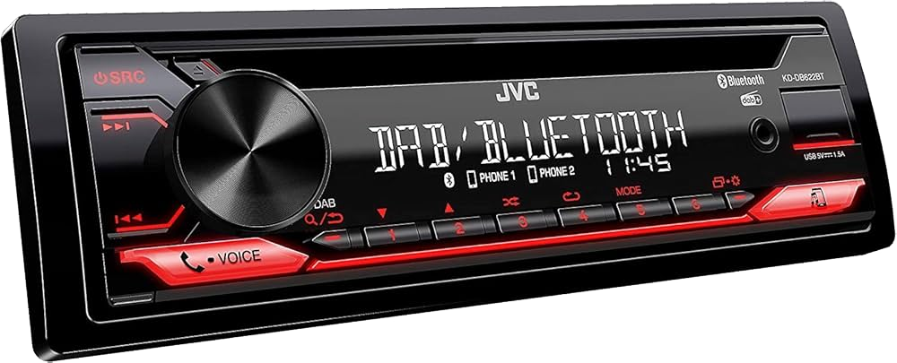 poste JVC 1DIN KD-DB622BT avec lecteur CD