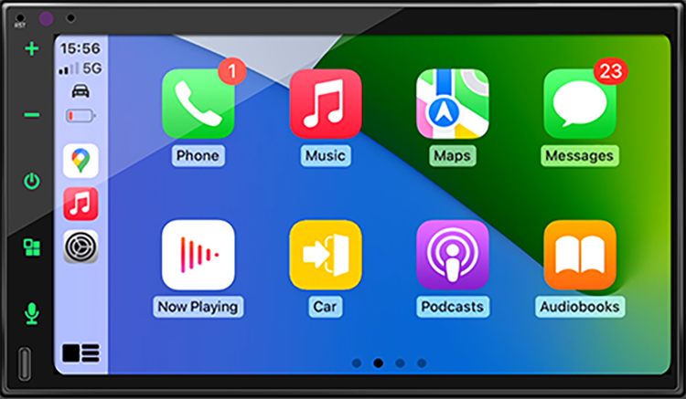 Autoradio 61PRO Android 13.0 - Vue frontale du modèle avec écran tactile 17,8 cm