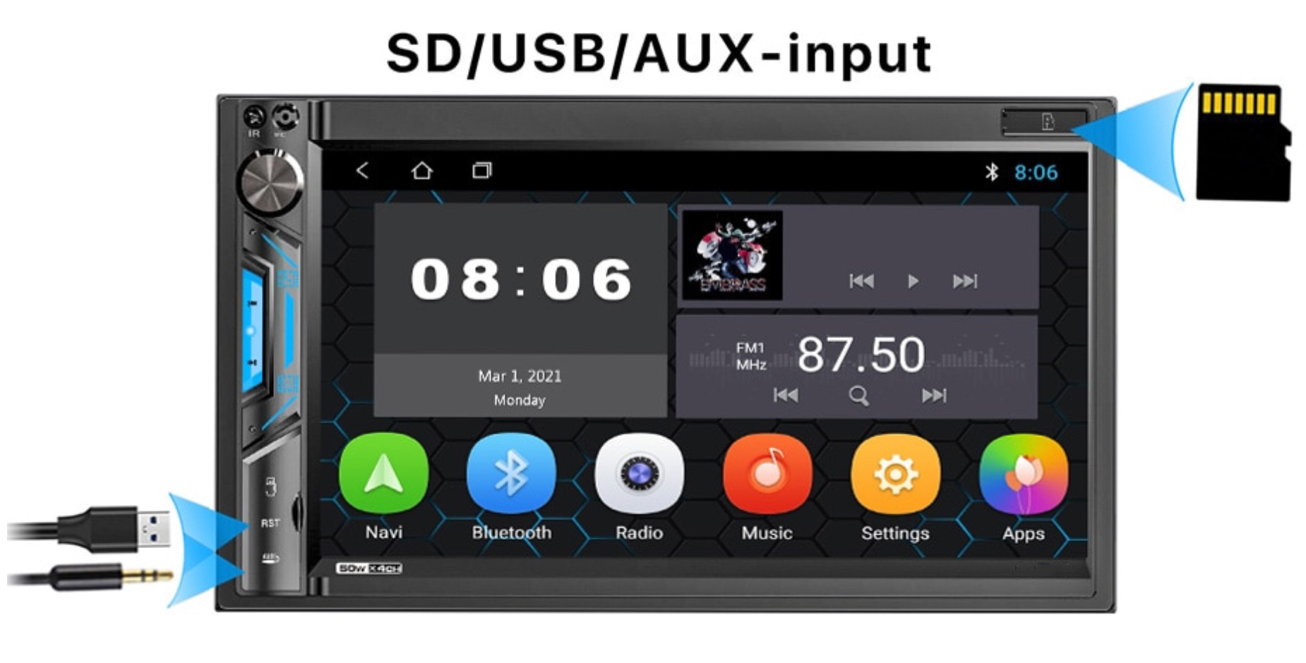 Autoradio GPS Citroën C3 de 2009 à 2016 Version Android 12 avec Android  Auto et Apple Carplay sans fil intégré