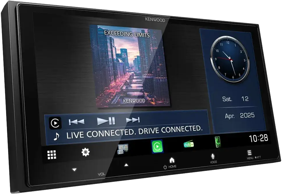 Kenwood DMX7525DABS - Récepteur multimédia HD avec CarPlay/Android Auto sans fil et entrée HDMI