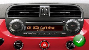 Poste autoradio cd mp3 d'origine pour fiat 500 beige ou noir - Équipement  auto