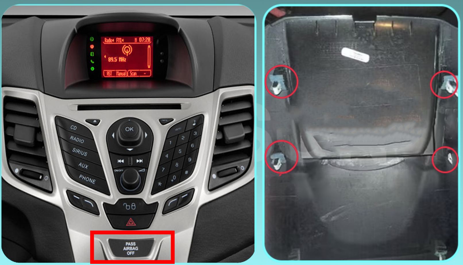 Autoradio tactile GPS Android 13.0 et Apple Carplay Ford Fiesta