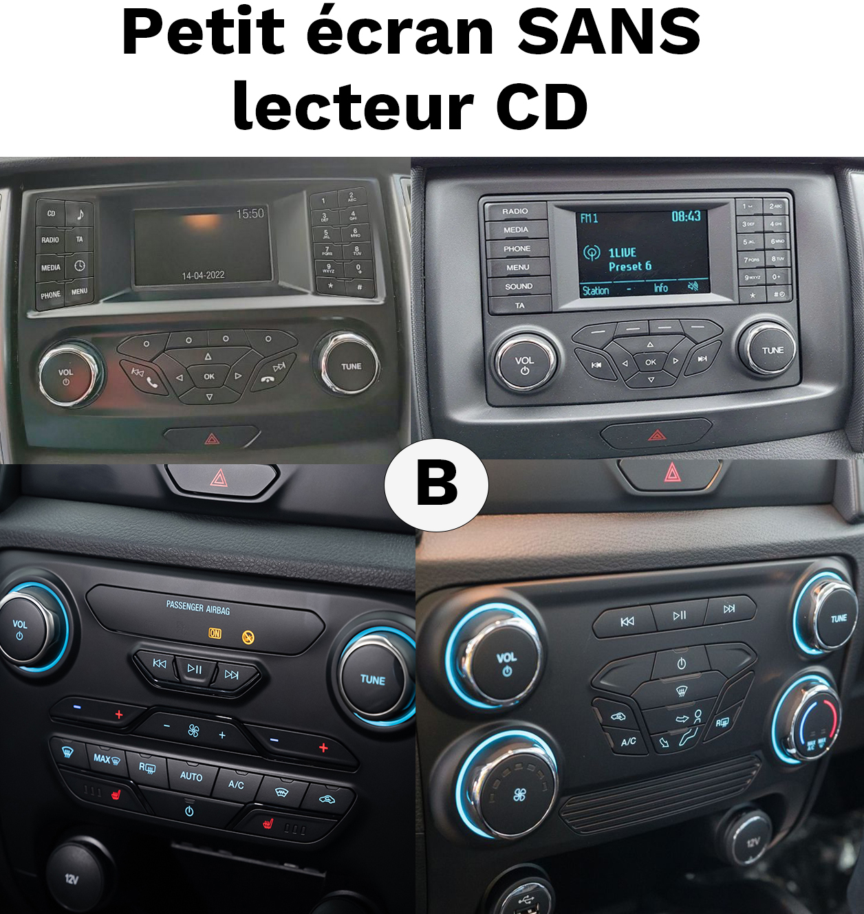 Autoradio d'origine Ford Ranger et Everest