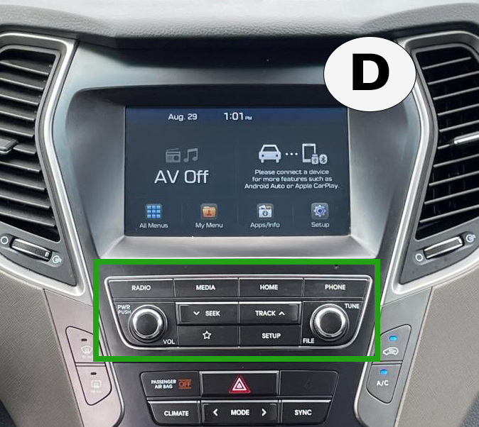 Autoradio d'origine Hyundai Santa Fe