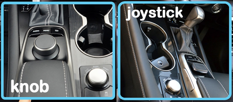 Différence Joystick vs Knob Lexus RX