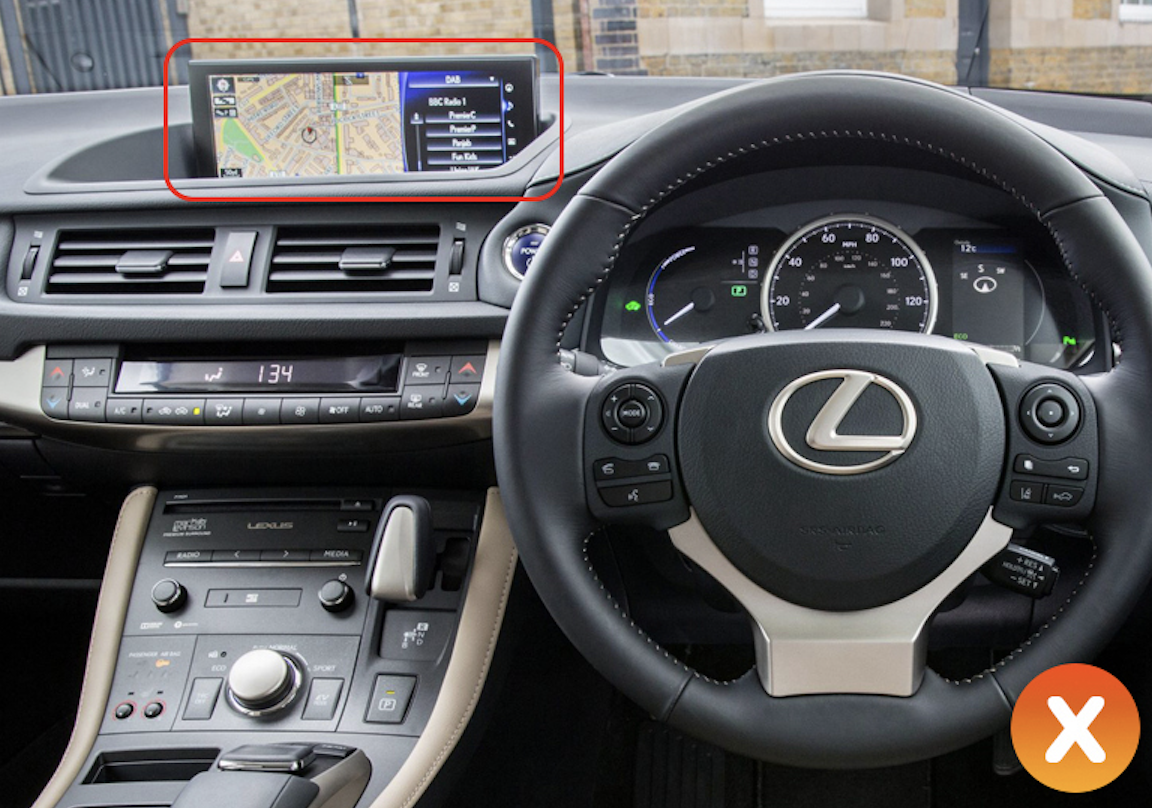 Lexus CT écran incompatible