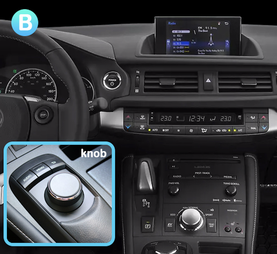 Lexus CT écran Knob version B