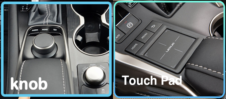 Différence Knob molette et Touchpad Remote Touch Lexus NX système origine 2014-2016