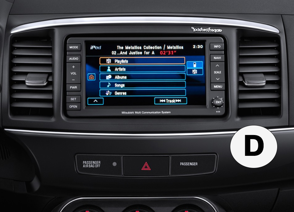 Autoradio d'origine Mitsubishi Lancer Evolution X