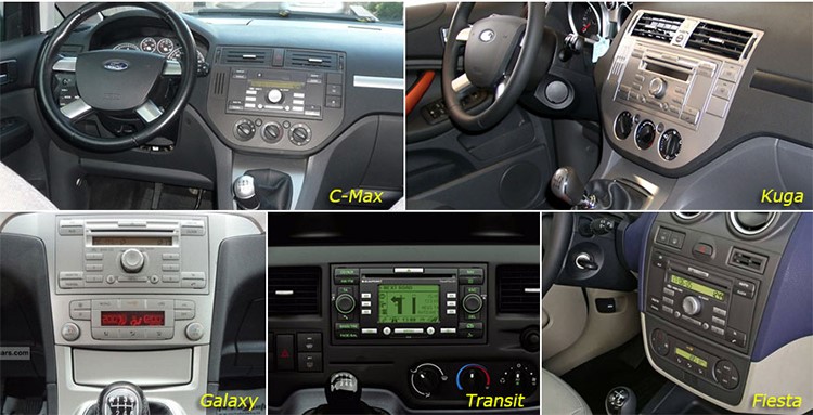 Autoradio tactile GPS Bluetooth Android & Apple Carplay Ford Kuga,Transit,C-Max,S-Max,Fiesta,Focus,Fusion  et Mondéo + caméra de recul