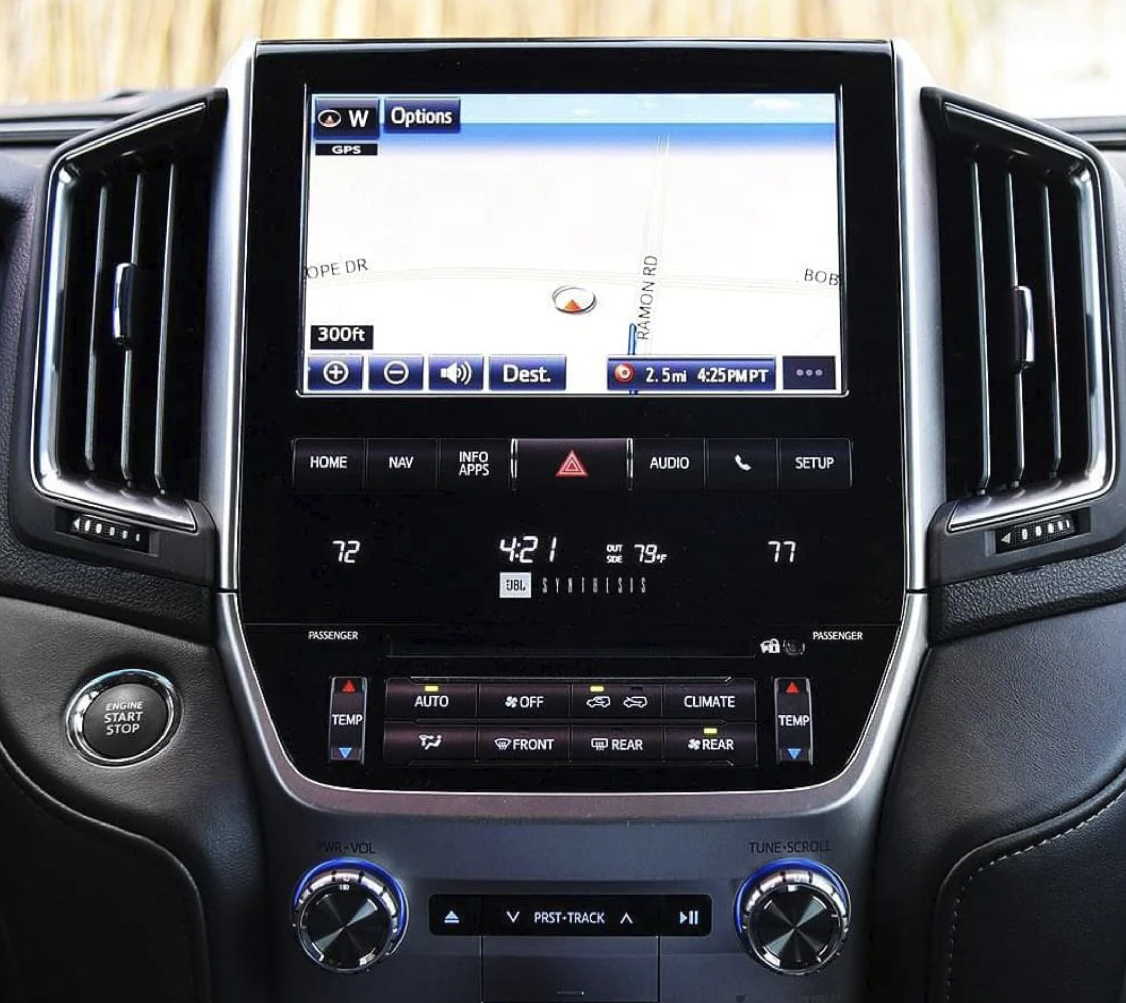 Écran Toyota Land Cruiser 200 compatible CarPlay 2016-2022 v2