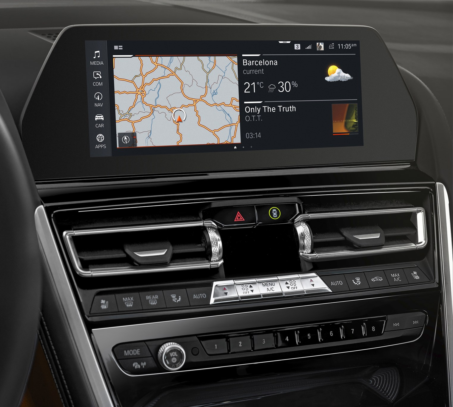 Écran BMW Série 8 G14 G15 système MGU iDrive 7 compatible CarPlay Android Auto