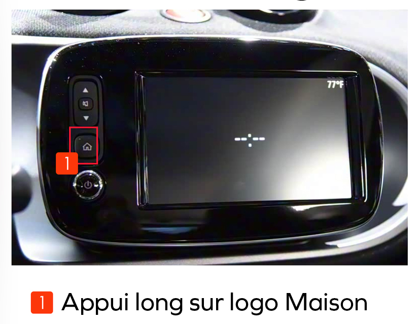 Basculer entre système origine et CarPlay Android Auto Smart Fortwo Forfour