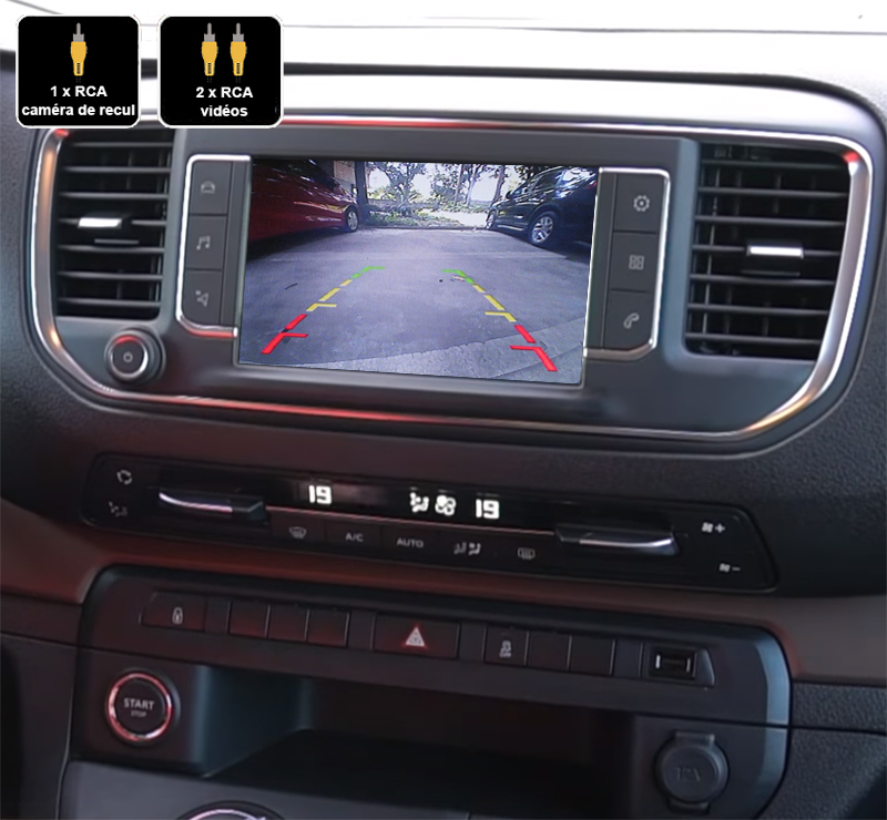 Interface caméra de recul Toyota sur écran d'origine