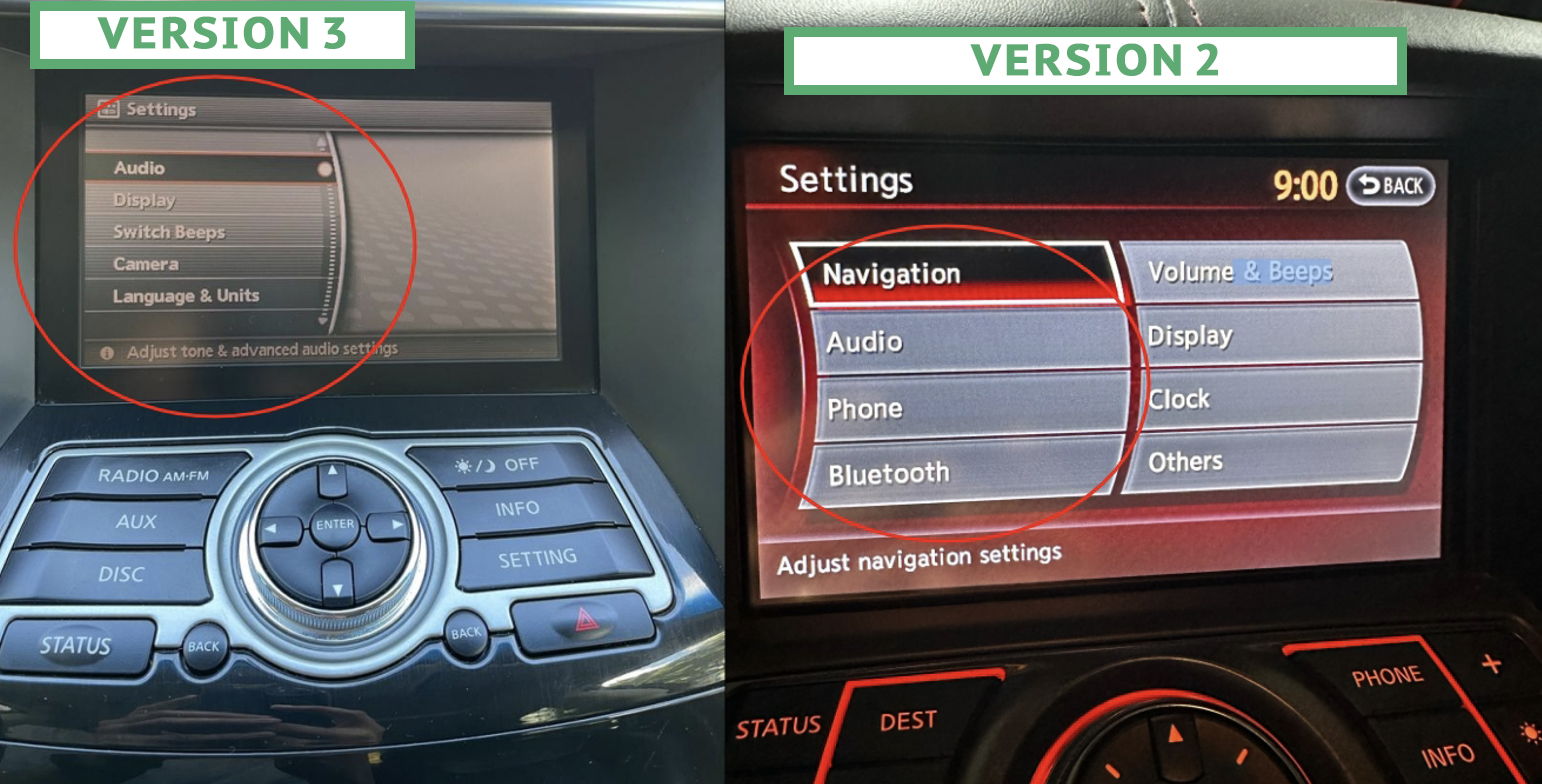 Différence Version 2 et Version 3 Infiniti