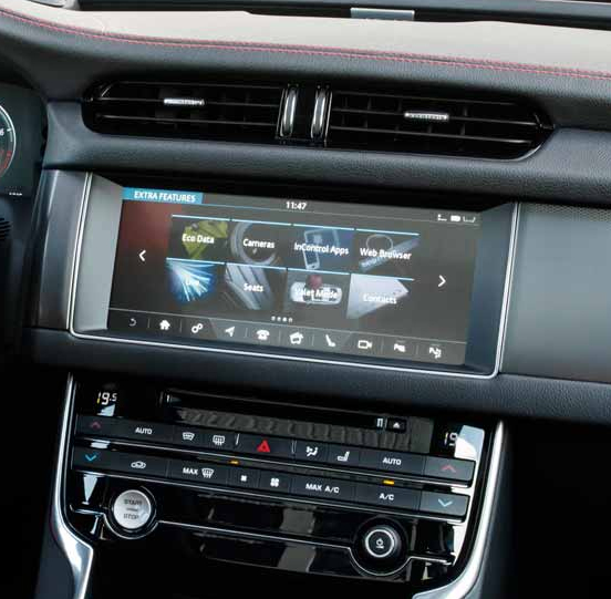 Système InControl Pro Touch 10 pouces Jaguar XF 2016-2020 compatible CarPlay vue 1