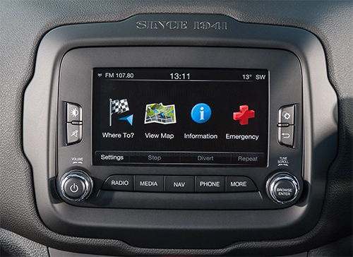 Écran Jeep Renegade Uconnect 6,5 Live non compatible CarPlay