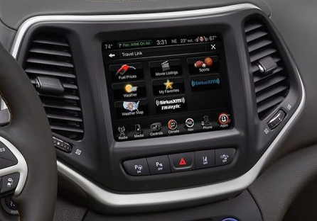 Écran Jeep Cherokee KL Uconnect 8,4 pouces tactile compatible CarPlay 2014-2018