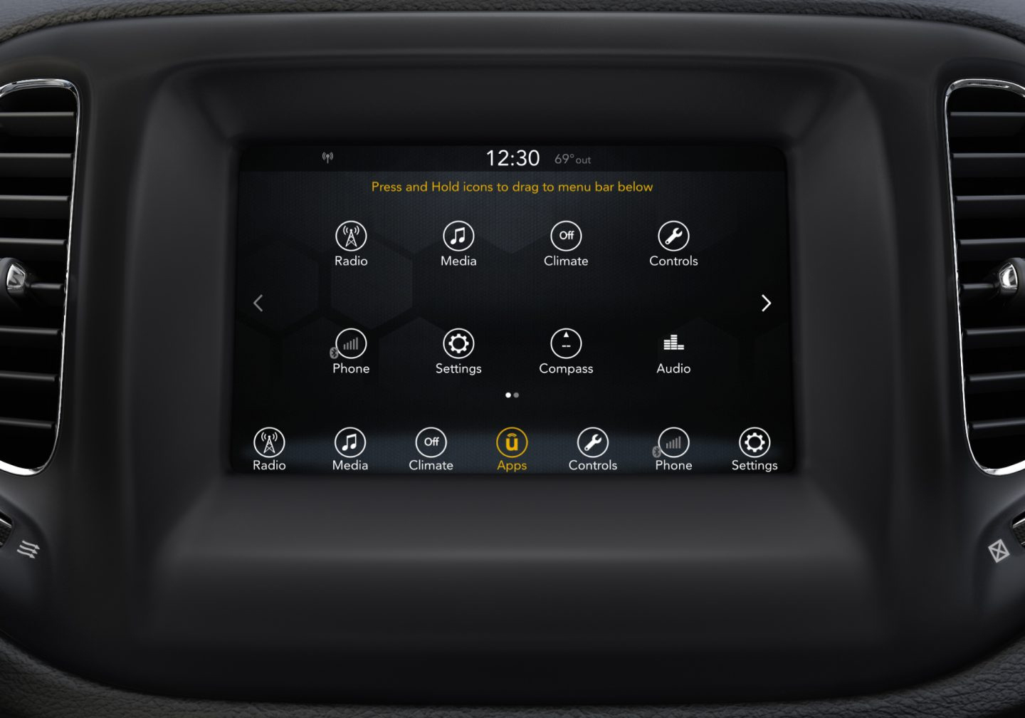 Écran Jeep Compass Uconnect 7 non compatible CarPlay