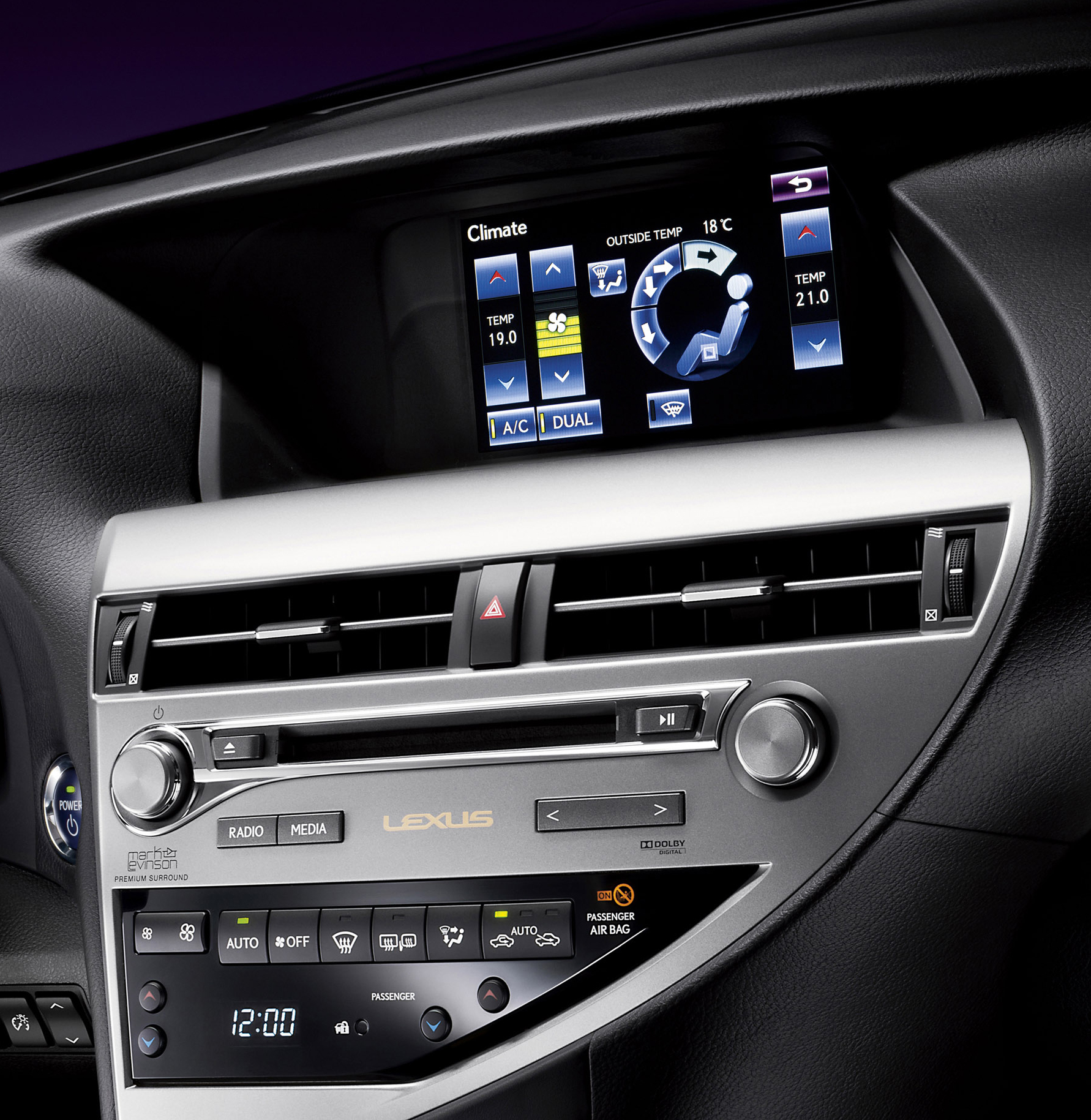 Écran Lexus RX 350 RX 450h compatible CarPlay 2014-2015 vue 2
