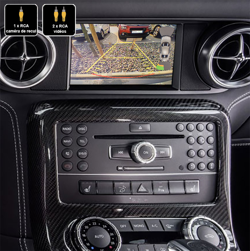 Affichage caméra de recul sur écran tactile Mercedes Classe C E GLE