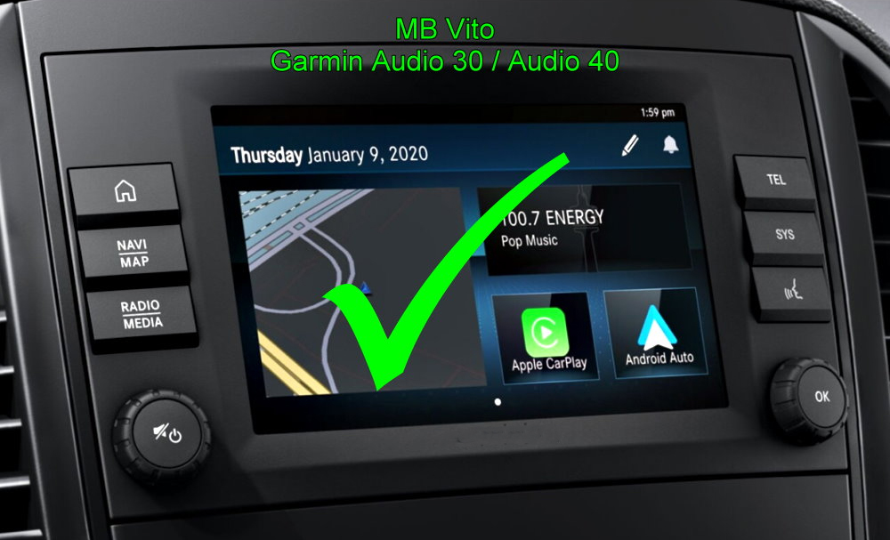 ecran compatible camera mercedes vito
