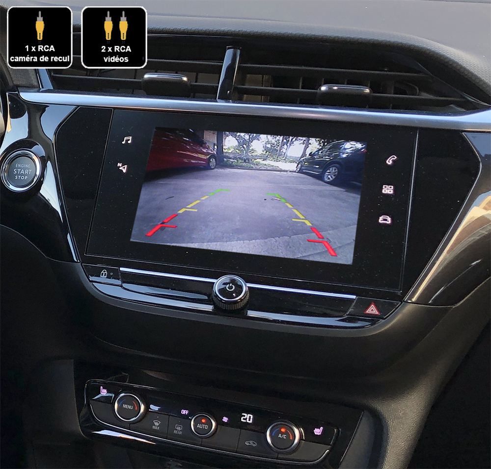 Interface caméra de recul Opel sur écran IntelliLink d'origine