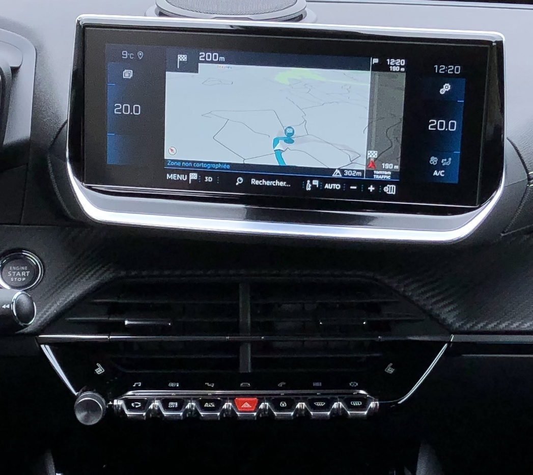 ecran compatible camera Peugeot 208