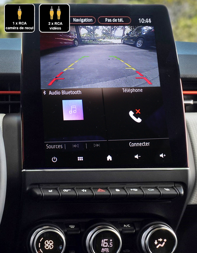 Caméra De Recul 1080P AHD 170° Pour Renault Clio V (2019-2022) - Vision Nocturne, Angle Fish Eye, Câble 6m