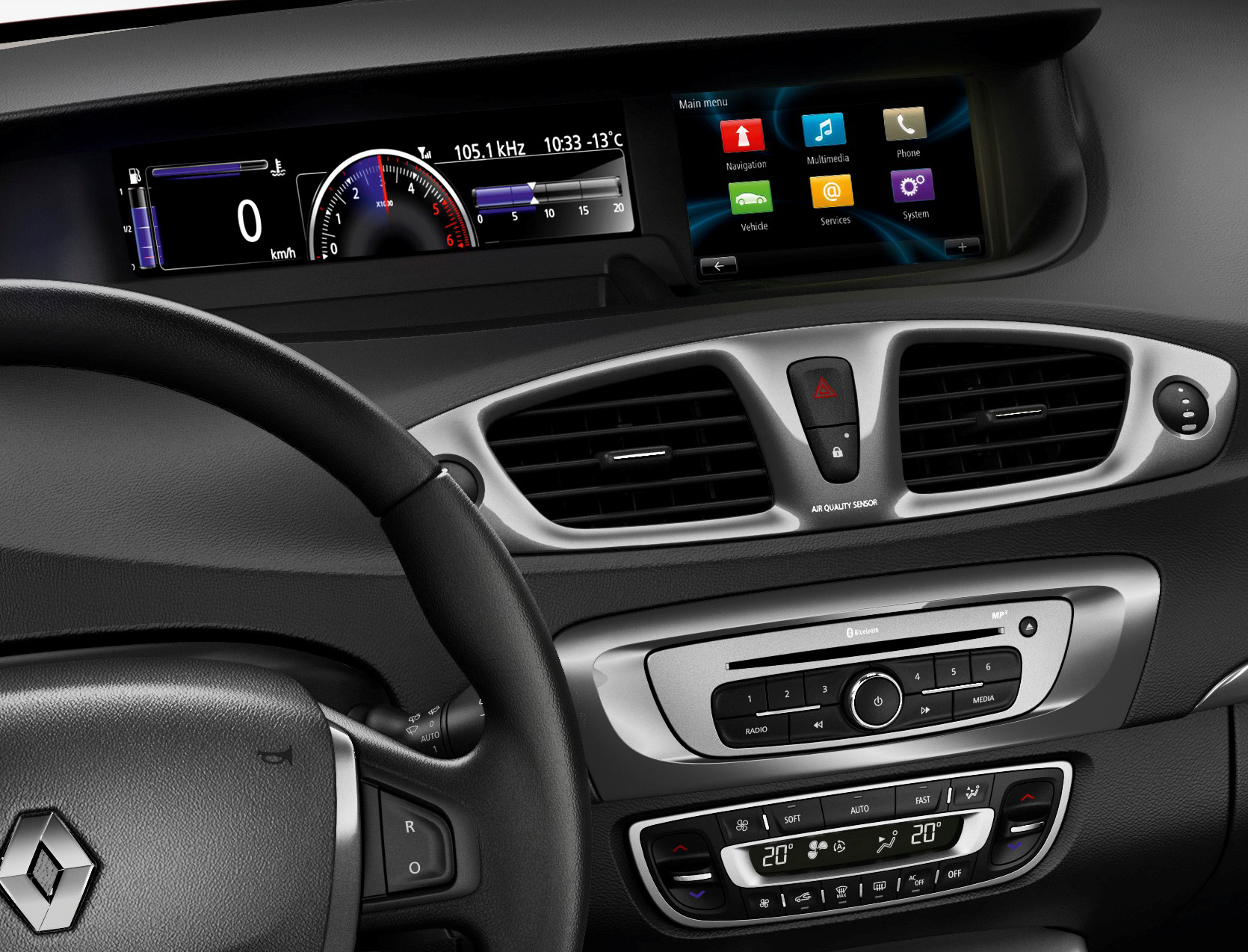 Renault Scenic 3 Caméra Ajoutée Écran Usine Média