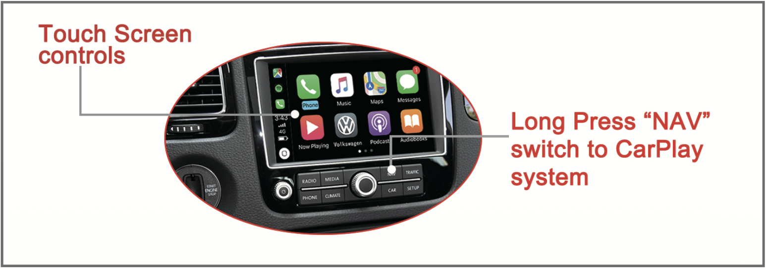 Activation CarPlay Volkswagen Touareg RNS850