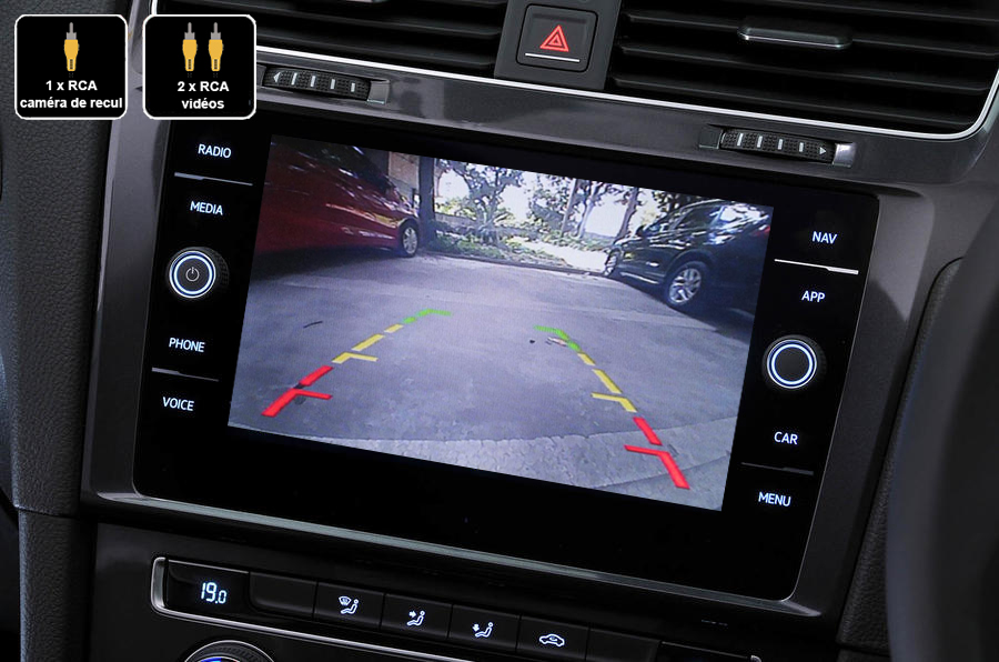 Interface Multimédia vidéo pour caméra compatible Volkswagen Golf