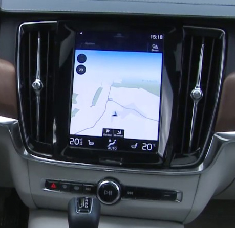 Écran Volvo S90 V90 compatible CarPlay 2018-2022 vue 1