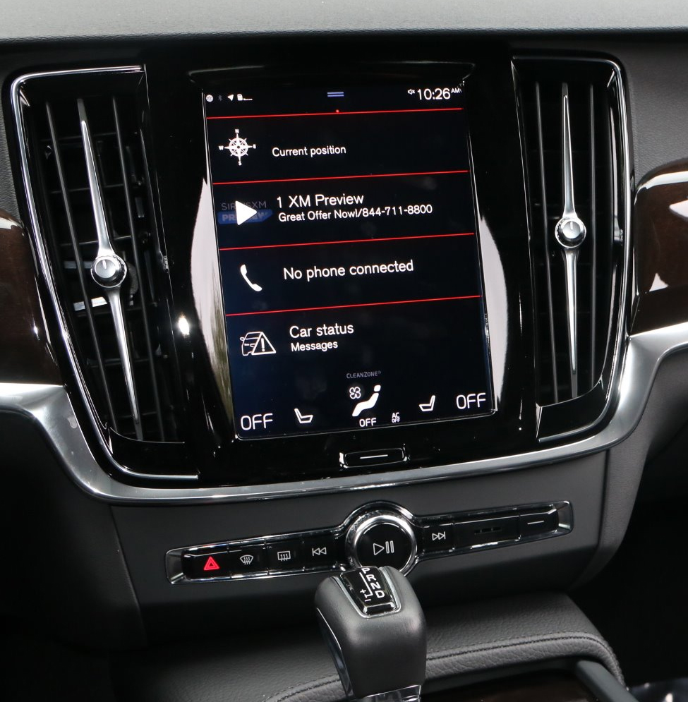 Écran Volvo S90 V90 compatible CarPlay 2018-2022 vue 2