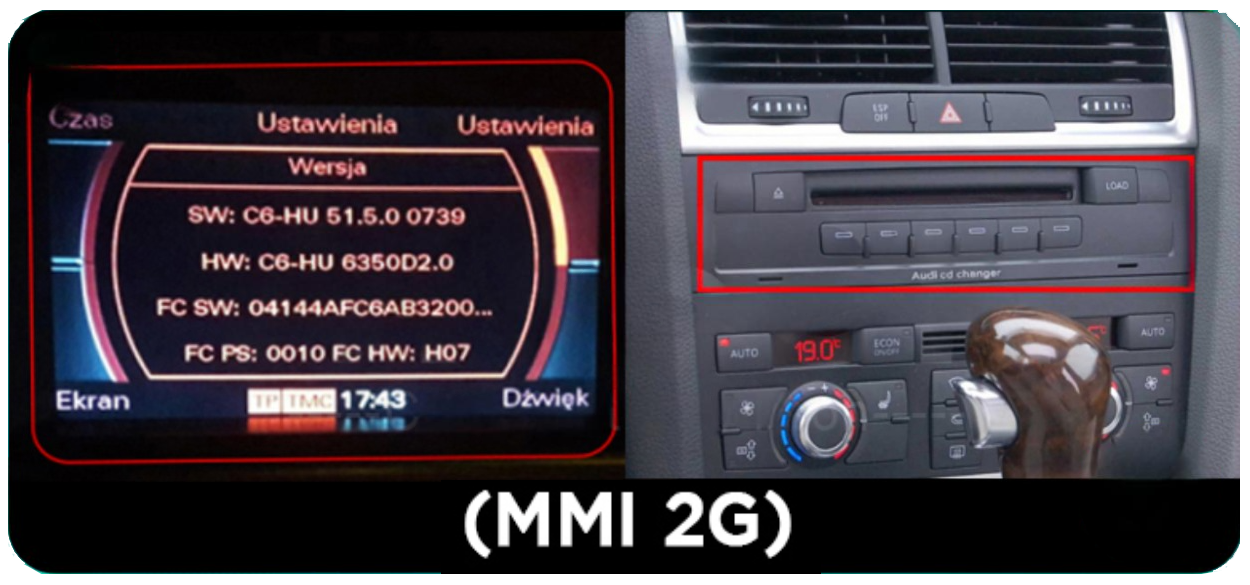 Système MMI2G Audi Q7 identification