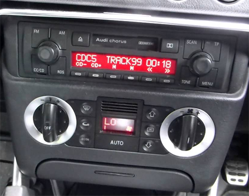 KIT Poste 1-DIN USB/Bluetooth Audi TT de 1998 à 2006