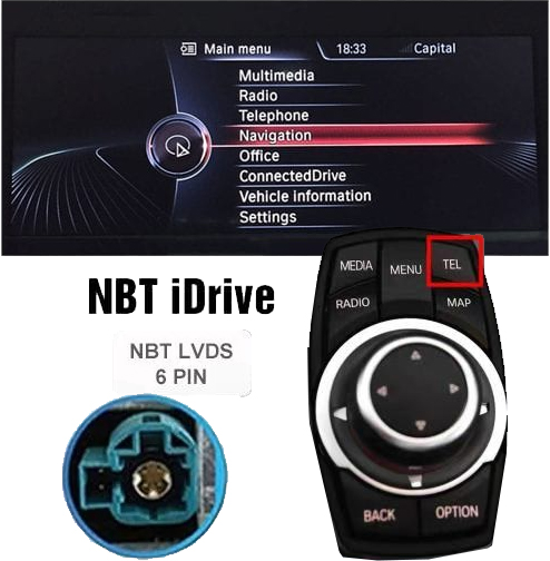 Identification système NBT BMW X5 F15 / X6 F16 compatible écran Android