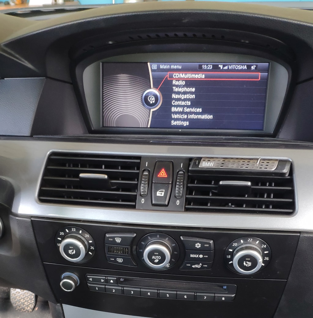 Console BMW Série 5 E60 iDrive CIC compatible remplacement écran tactile Android