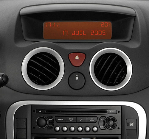 KIT Poste 1-DIN USB/Bluetooth Citroën C2, Citroën C3 et Berlingo