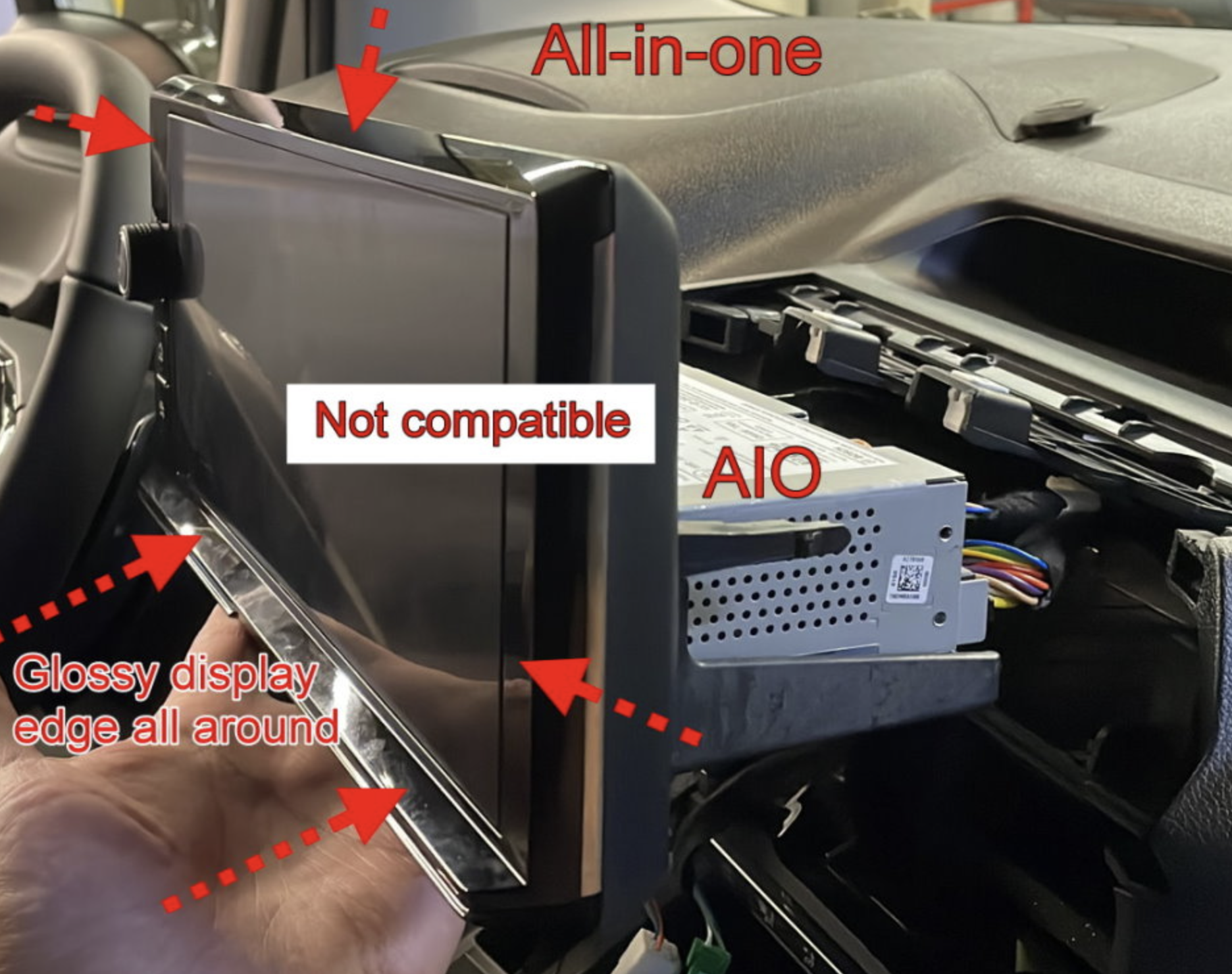 ecran incompatible camera fiat doblo