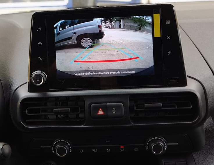 visuel camera de recul sur ecran fiat doblo