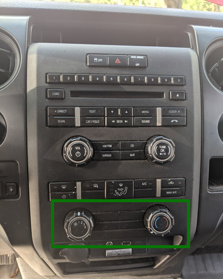 poste simple Ford F150 clim manuelle 2008-2012