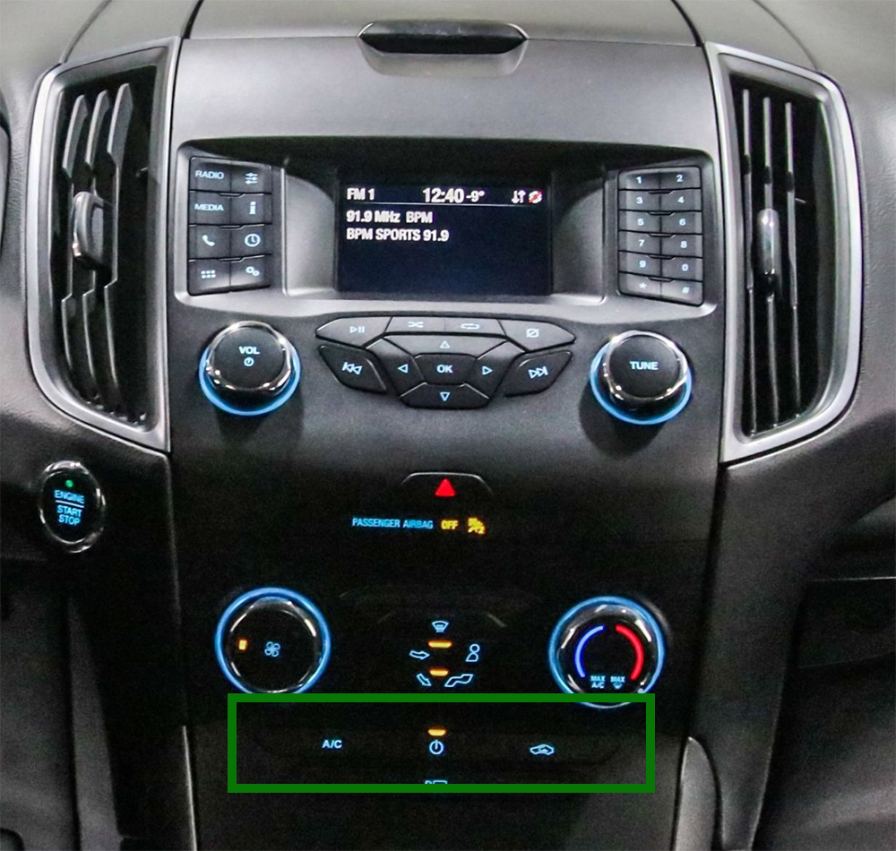 Poste d'origine Ford Edge 2015 à 2019 sans écran version low