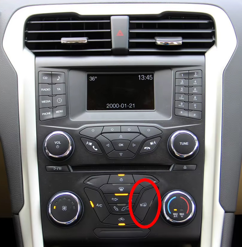 écran d’origine Ford Mondeo 2014-2019 petit écran, climatisation manuelle remplaçable (version A)