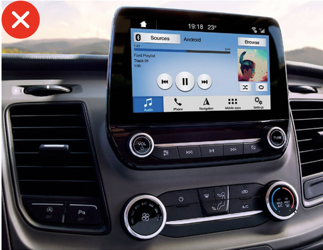 Autoradio d'origine Ford Transit, Tourneo, Fiesta et EcoSport