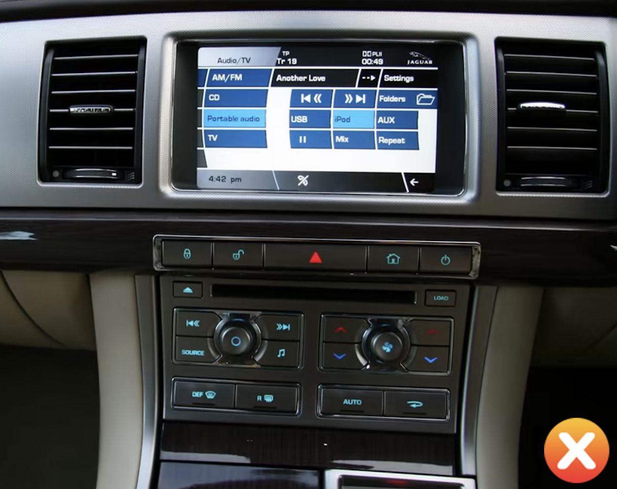Système non compatible Jaguar XF