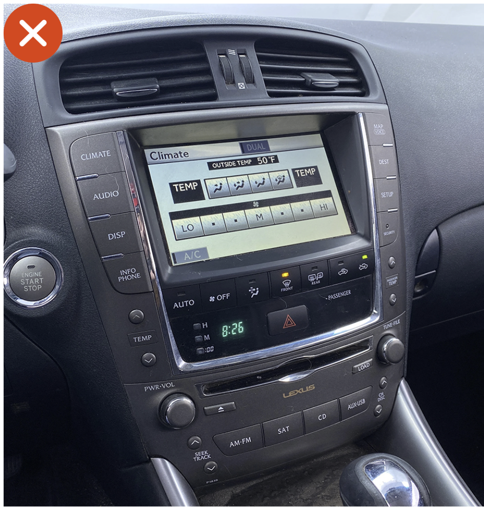 Autoradio origine Lexus IS de 2005 à 2012