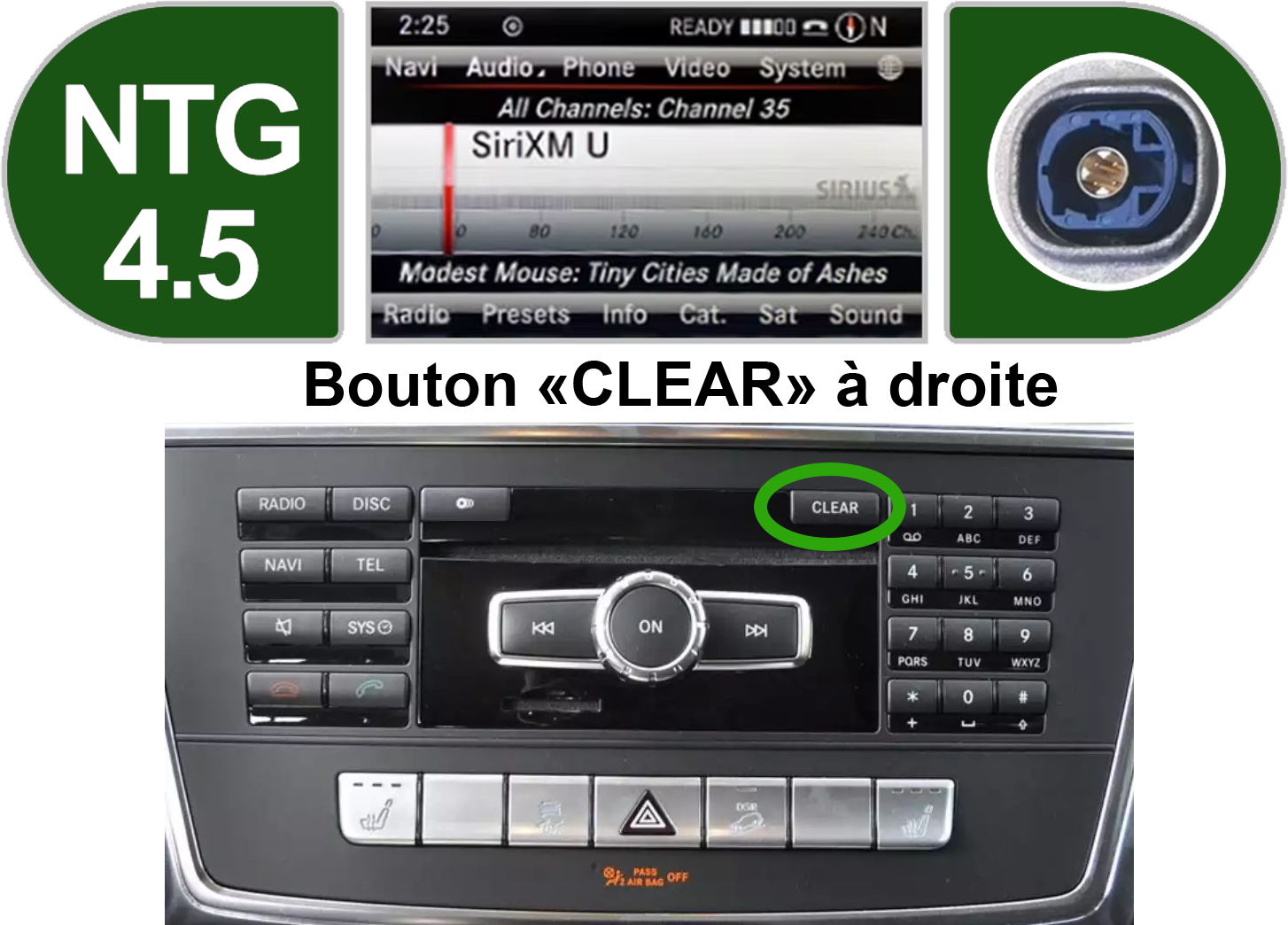 Version Mercedes NTG4.5 Classe C W204 2012-2013