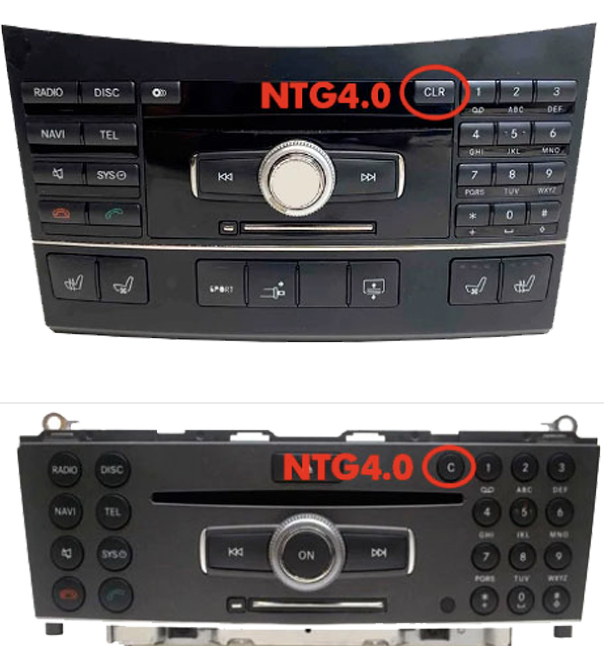 Écran COMAND APS NTG4.0 Mercedes Classe E W207 Coupé Cabriolet 2009-2012 écran 7 pouces couleur molette COMAND Controller rotation menu principal Audio Téléphone Navigation Radio système version logiciel paramètres vérification NTG4.0 absence MOST fibre optique système audio analogique compatibilité écran Android 12,3 pouces 32 cm 1920x720 pixels